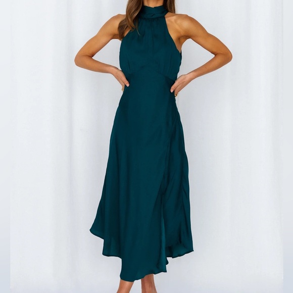 Forest green Maxi dress hello Molly - SX - Picture 3 of 7